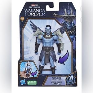 Marvel Studios Black Panther Wakanda Forever Shark Attuma Action Figura. 4+